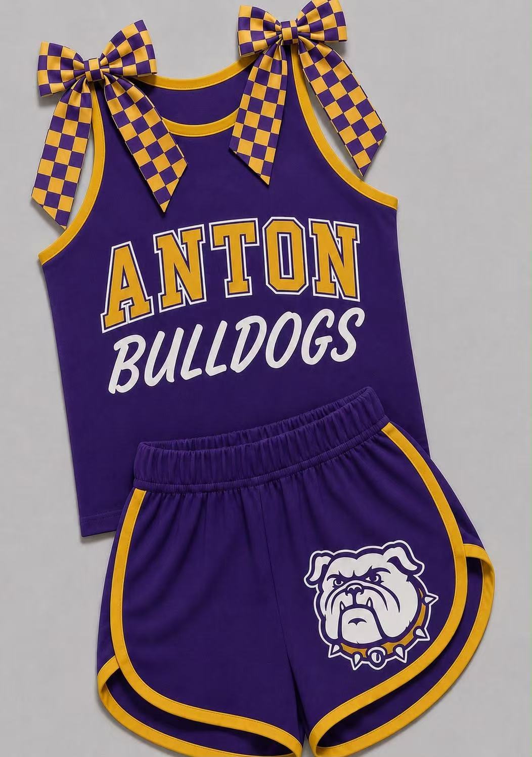 CUSTOM moq5 yoga sports BOW ANTON BULLDOGS girl outfit shorts 202607