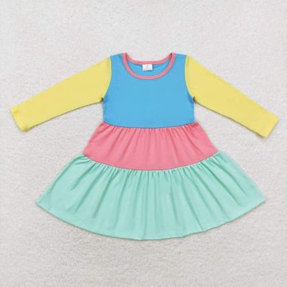 GLD0601 cotton colorful dress sibling girl dress 202408 RTS