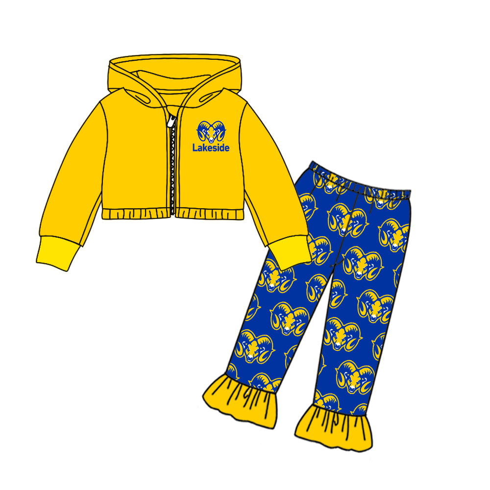 CUSTOM football team MOQ3 lakeside rams kids outfit