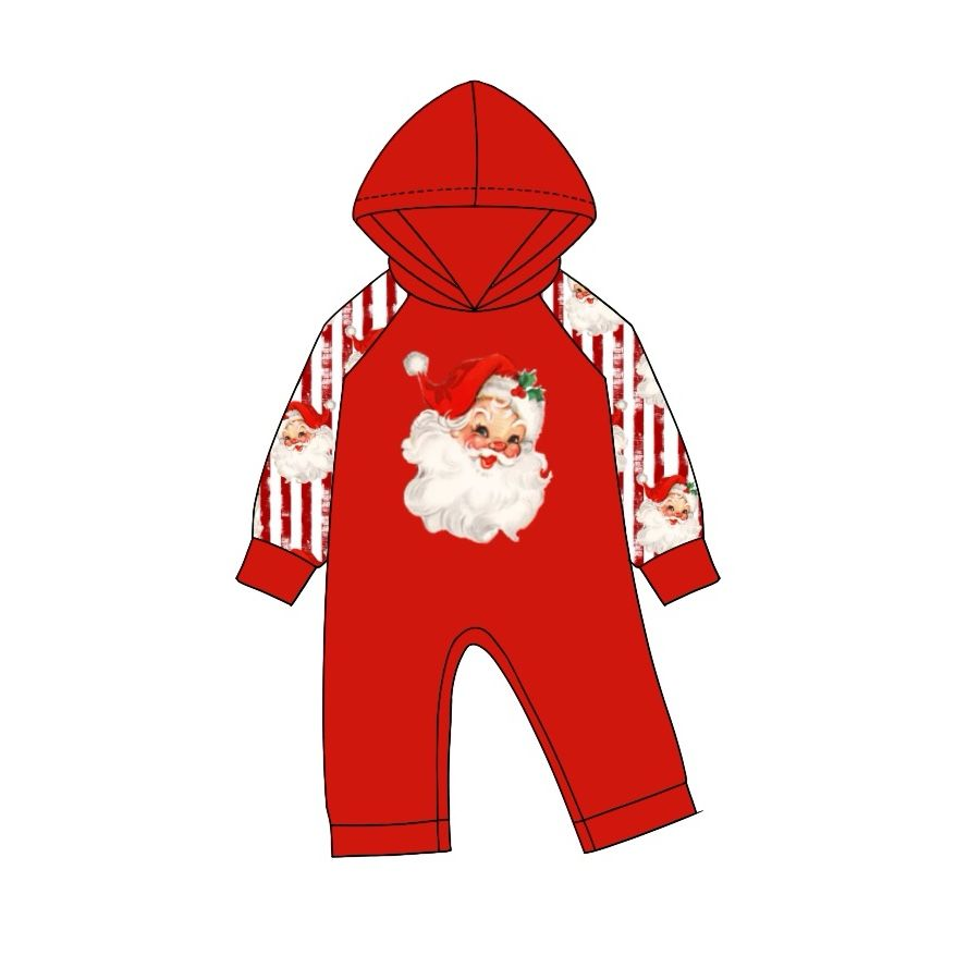 MOQ5 --- LR1919 Christmas Santa BOY romper 202509