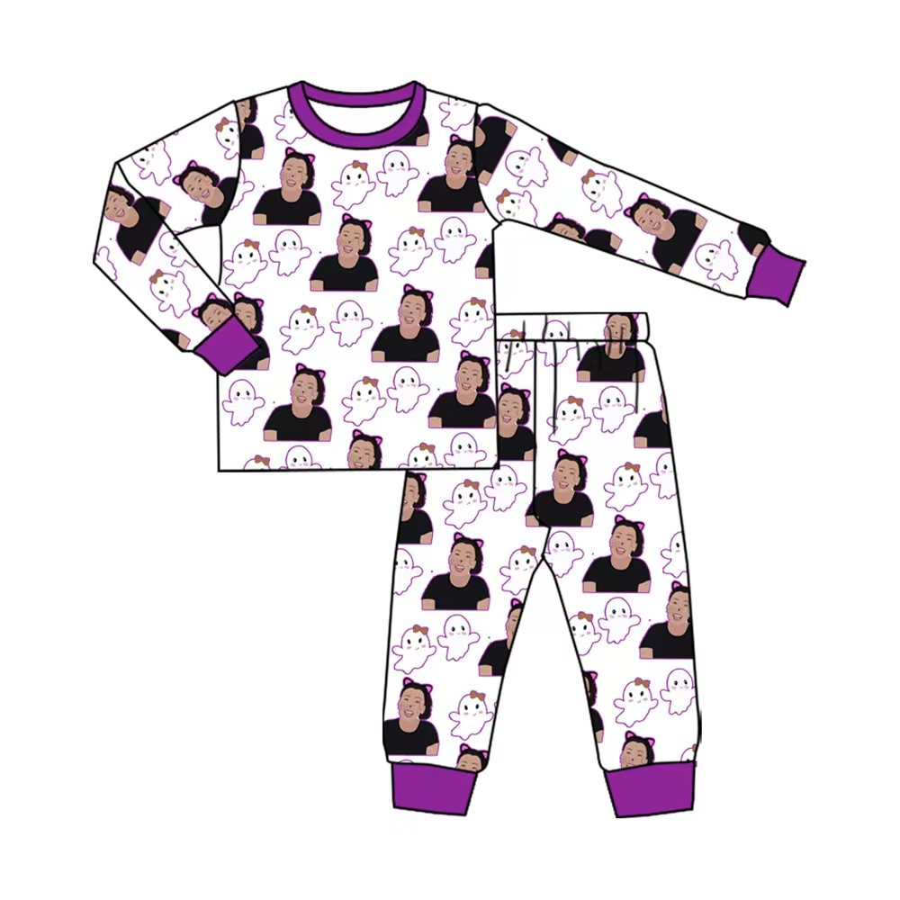 CUSTOM moq5 ms rachel halloween girls pajamas set 202508 sibling