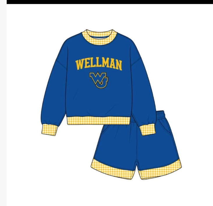 custom MOQ3 YOGA WELLMAN team blue girl summer skirt outfit 202608