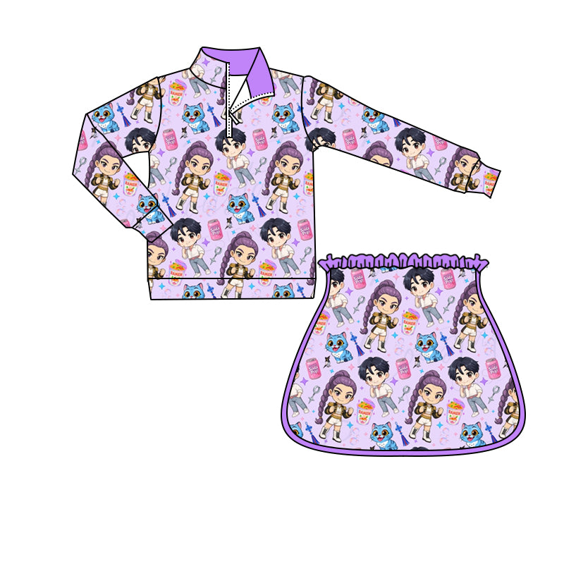 CUSTOM MOQ8 Yoga kpop demon hunter kids girl outfit Skirt 202510