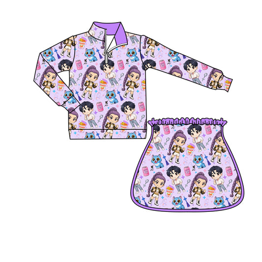 CUSTOM MOQ8 Yoga kpop demon hunter kids girl outfit Skirt 202510