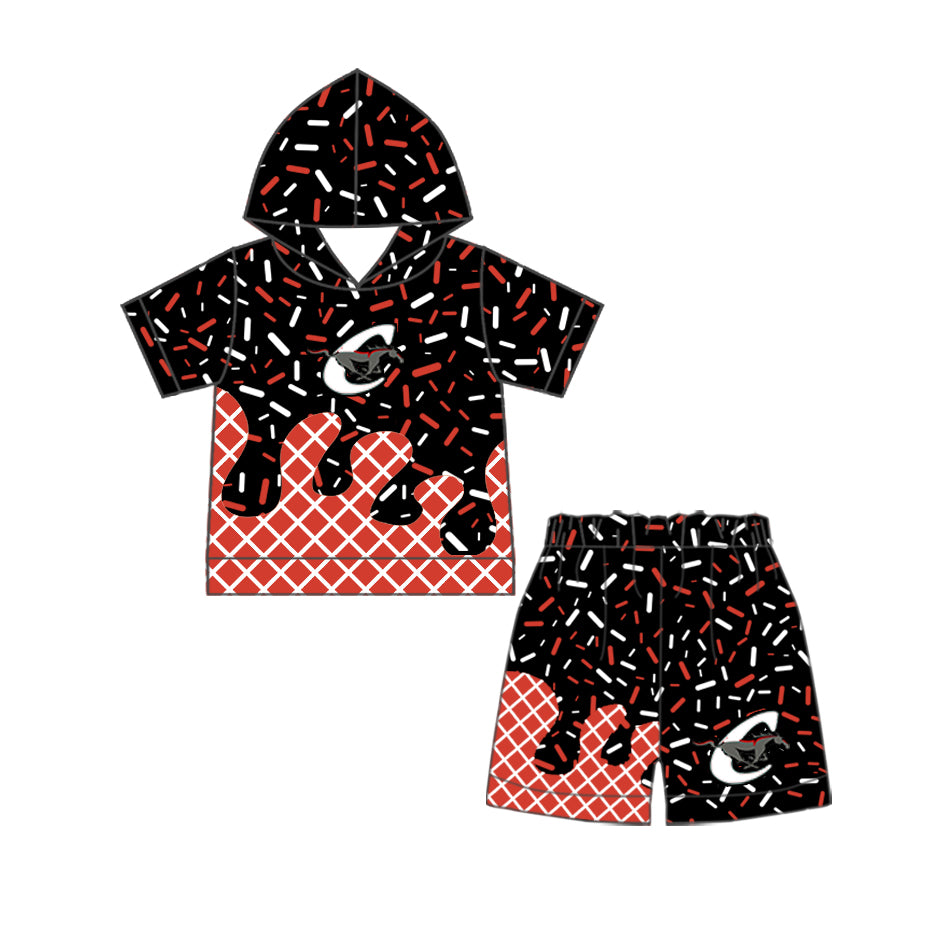 MOQ5 C horse Custom hoodie splatter ice cream drip shorts 202601