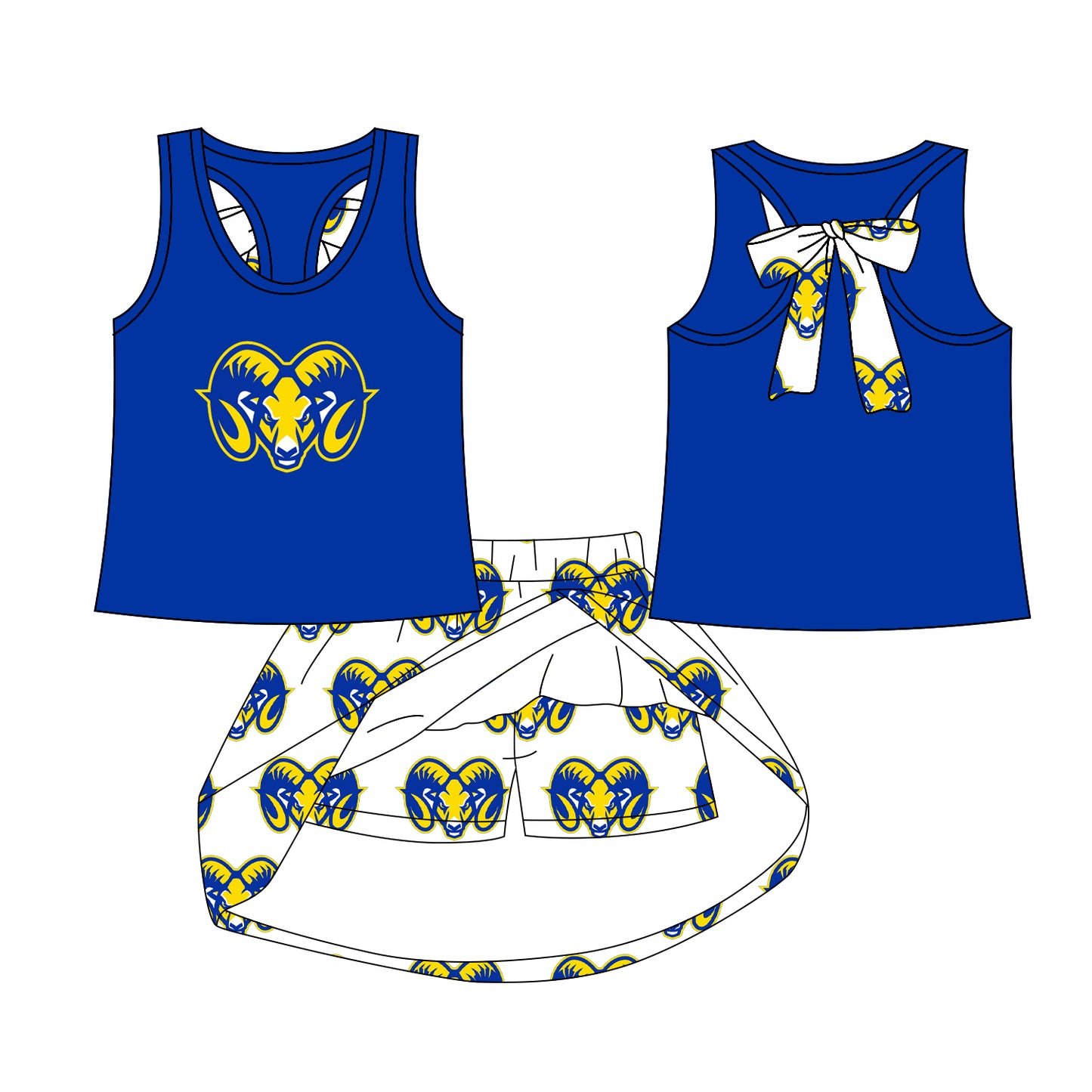 MOQ5 Custom  Rams  Yoga girl 0utfit 2025