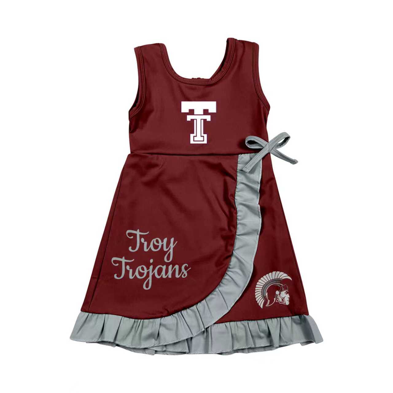 MOQ5 TT Custom Maroon Troy Trojans girl dress