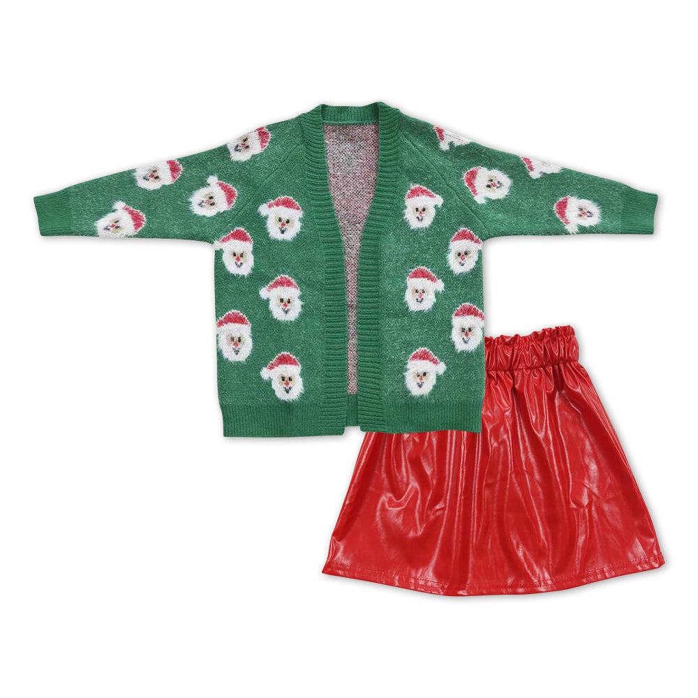 GLD0475组合 Christmas santa sweater skirt girl outfit 20231020