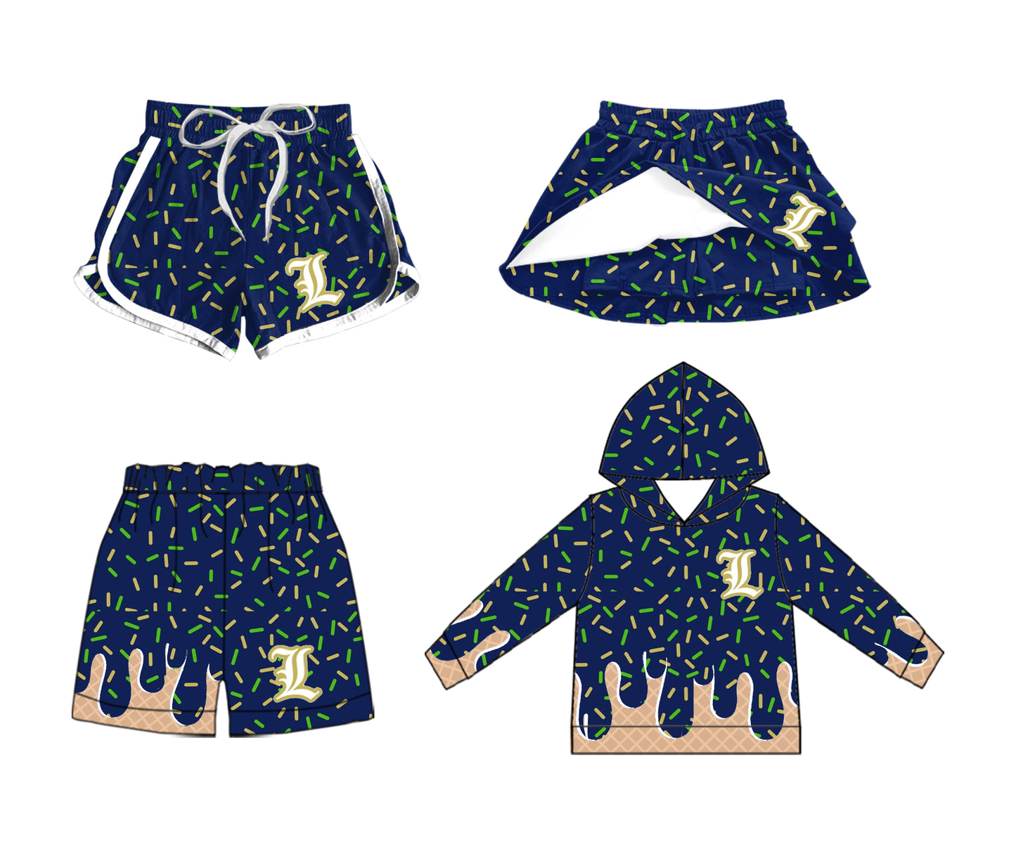 Legends CUSTOM hoodie pockets splatter ice cream drip KIDS clothes MOQ:3