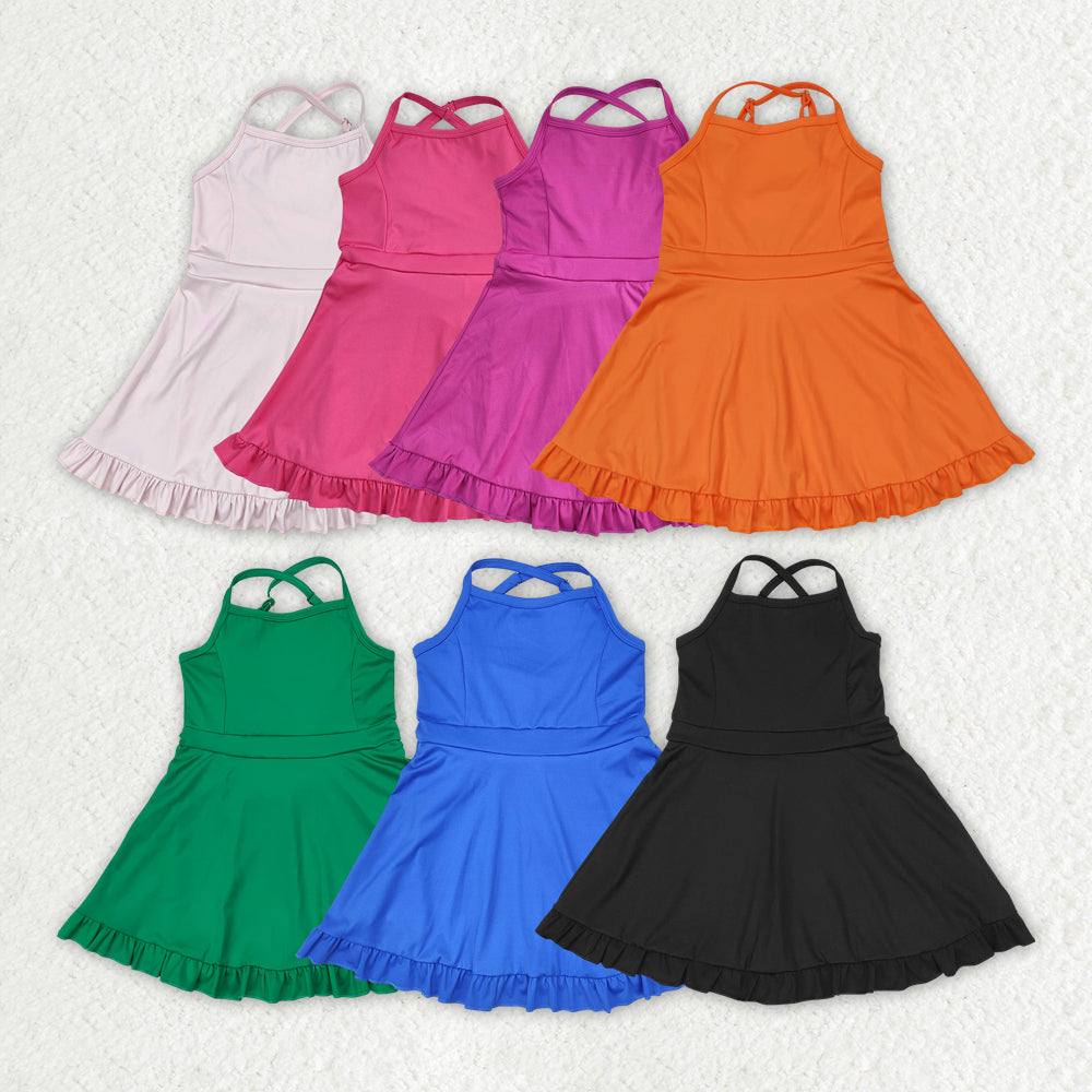 S0440 sports yoga active wear athletic straps girl summer inside with shorts dress RTS Free shipping order $100+