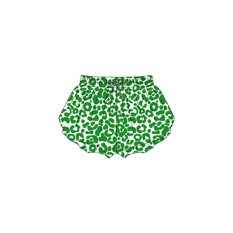 custom MOQ5 GREEN Leopard butterfly shorts girl shorts