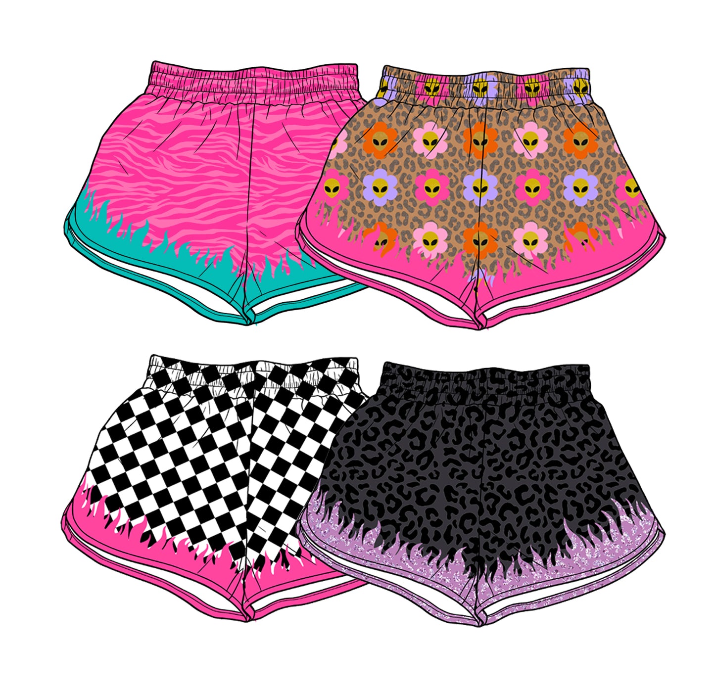 SS0944 Tiger Stripe yoga adult shorts women 202619 preorder sibling
