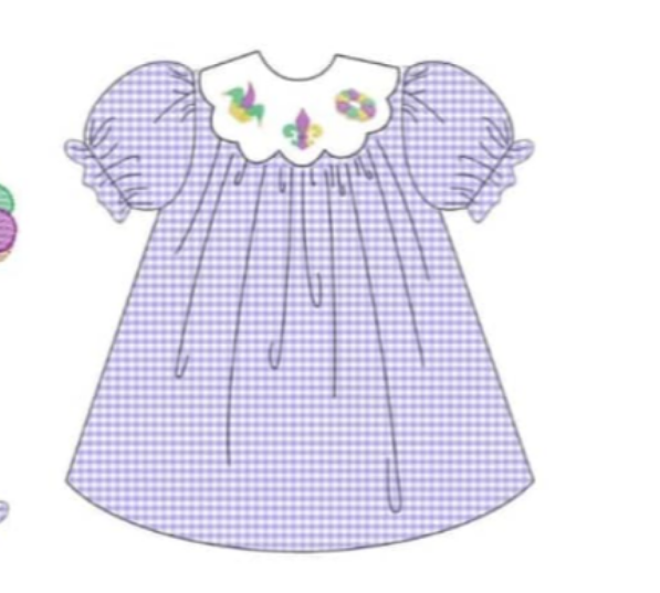 CUSTOM MOQ3 Mardi Gras girl dress 202412
