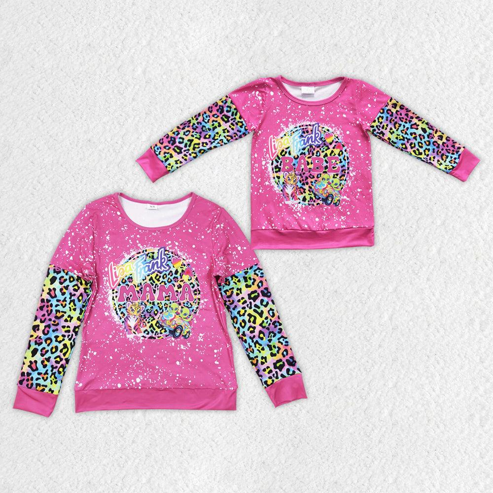 GT0092 adult mama & kids cartoon cat love valentina sweater adult top pullover 20230615 RTS