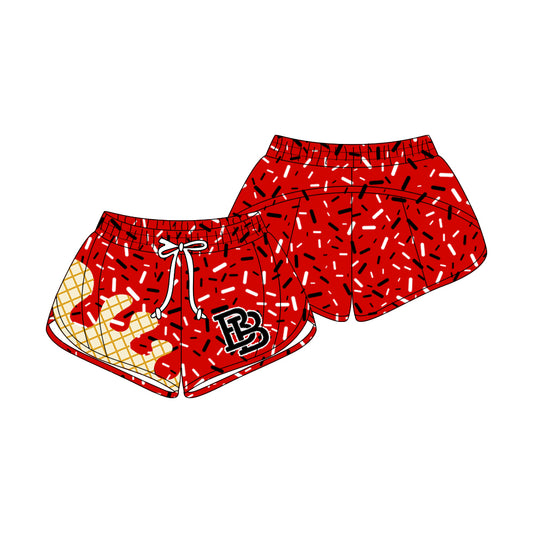B Team MOQ3 CUSTOM  KIDS splatter ice cream drip shorts 202504
