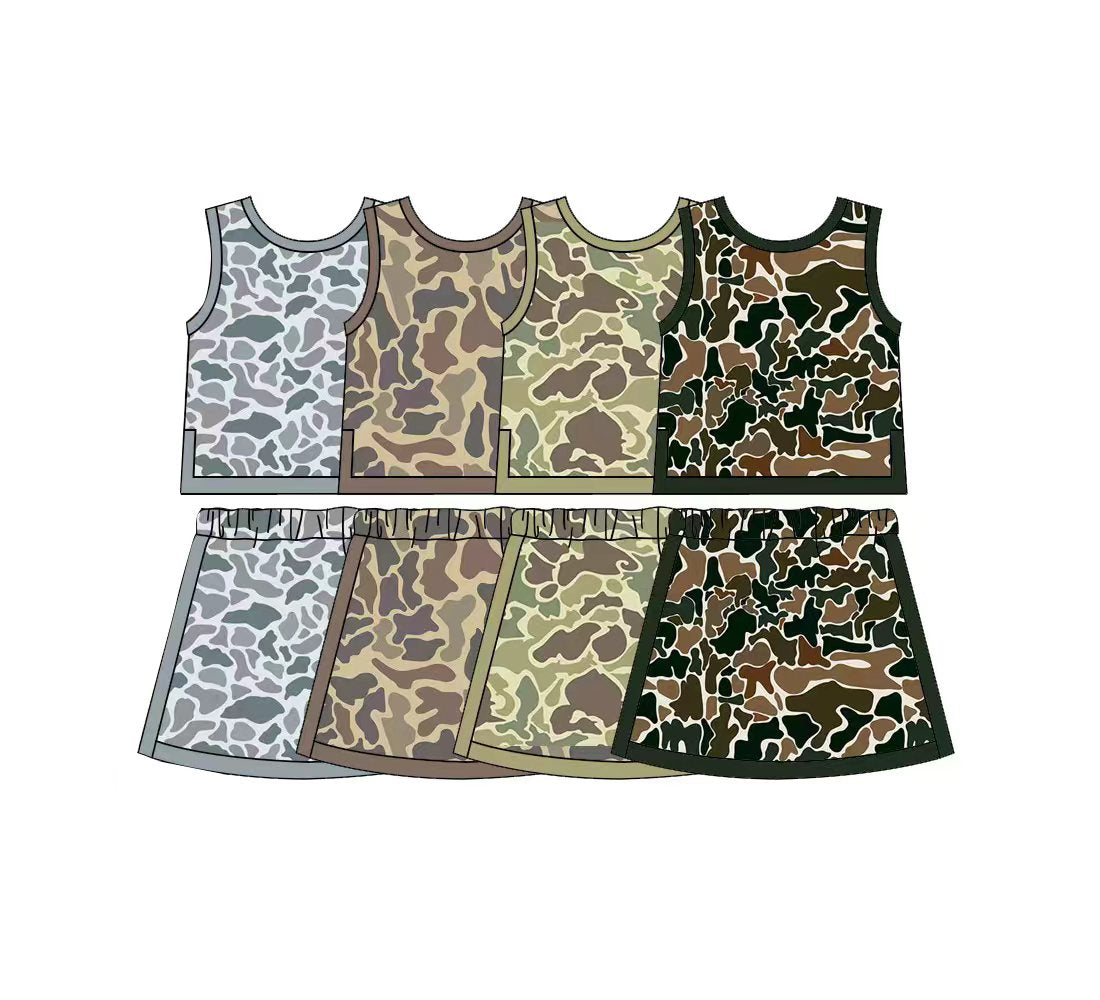 GSD4233 YOGA camo skort girl outfit 202608 RTS