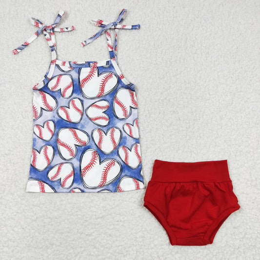 promotion  GBO0104 baseball summer Short sleeve girl bummies outfit  RTS