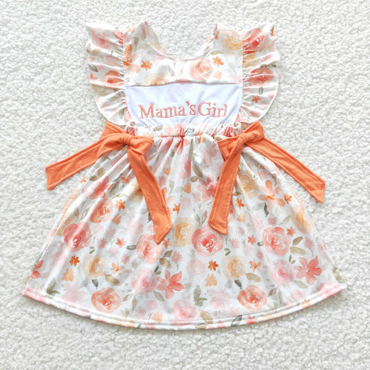 GSD0307  Embroidery western flower mama girl short sleeve girl dress 20230408 RTS