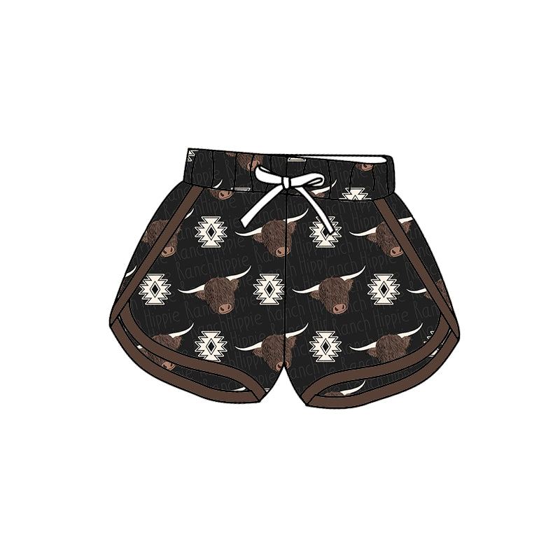 Western print sports shorts 20230325