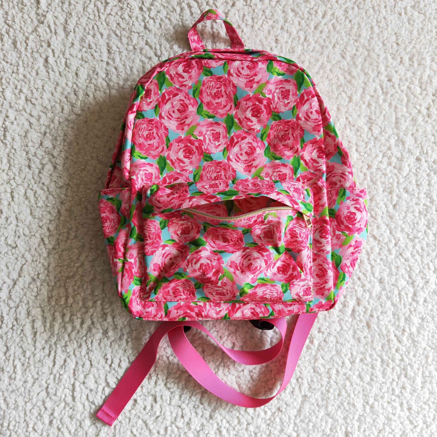 RTS 10*13.9*4inches pink ROSE floral bag 0924