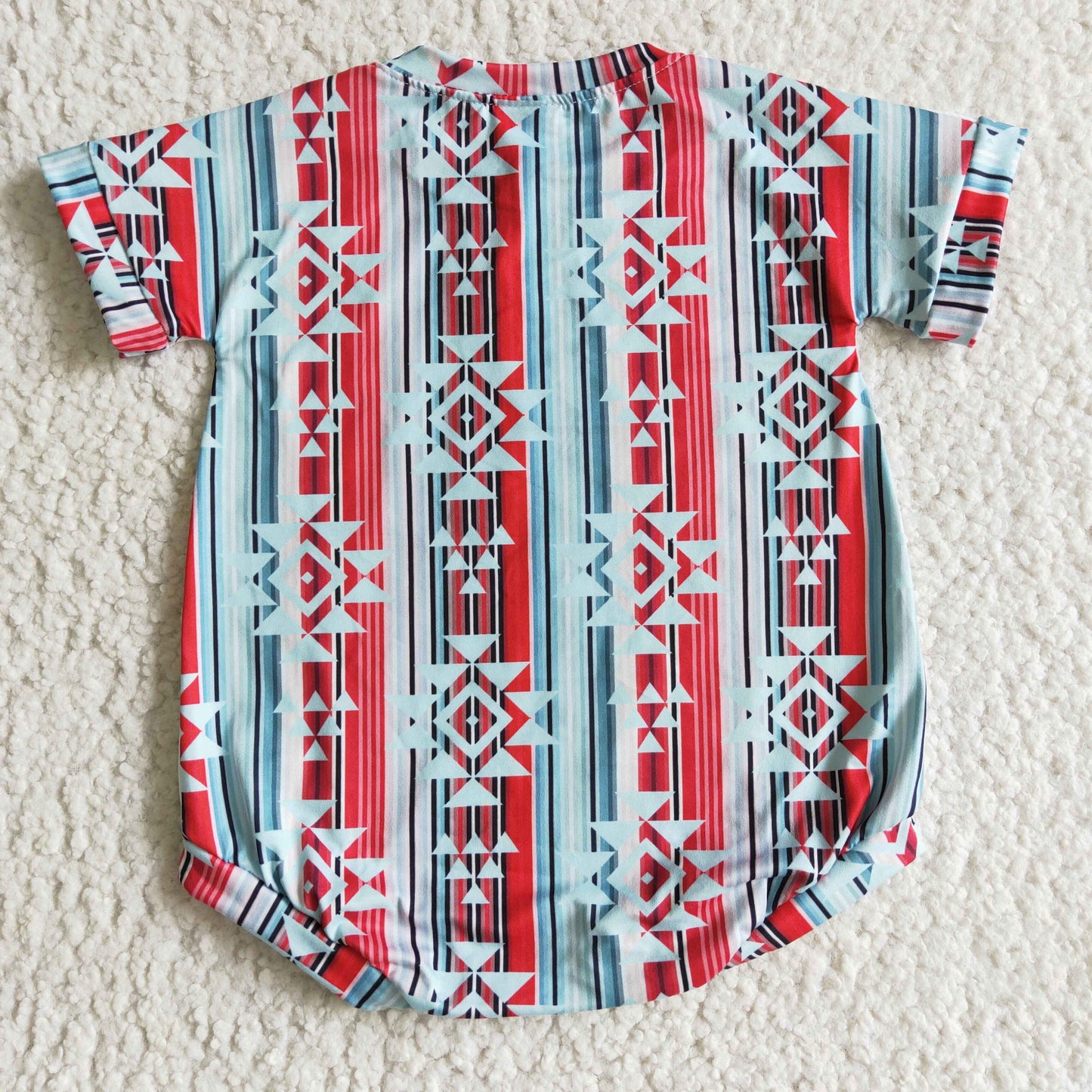 RTS cow short sleeve boy romper snap 0921