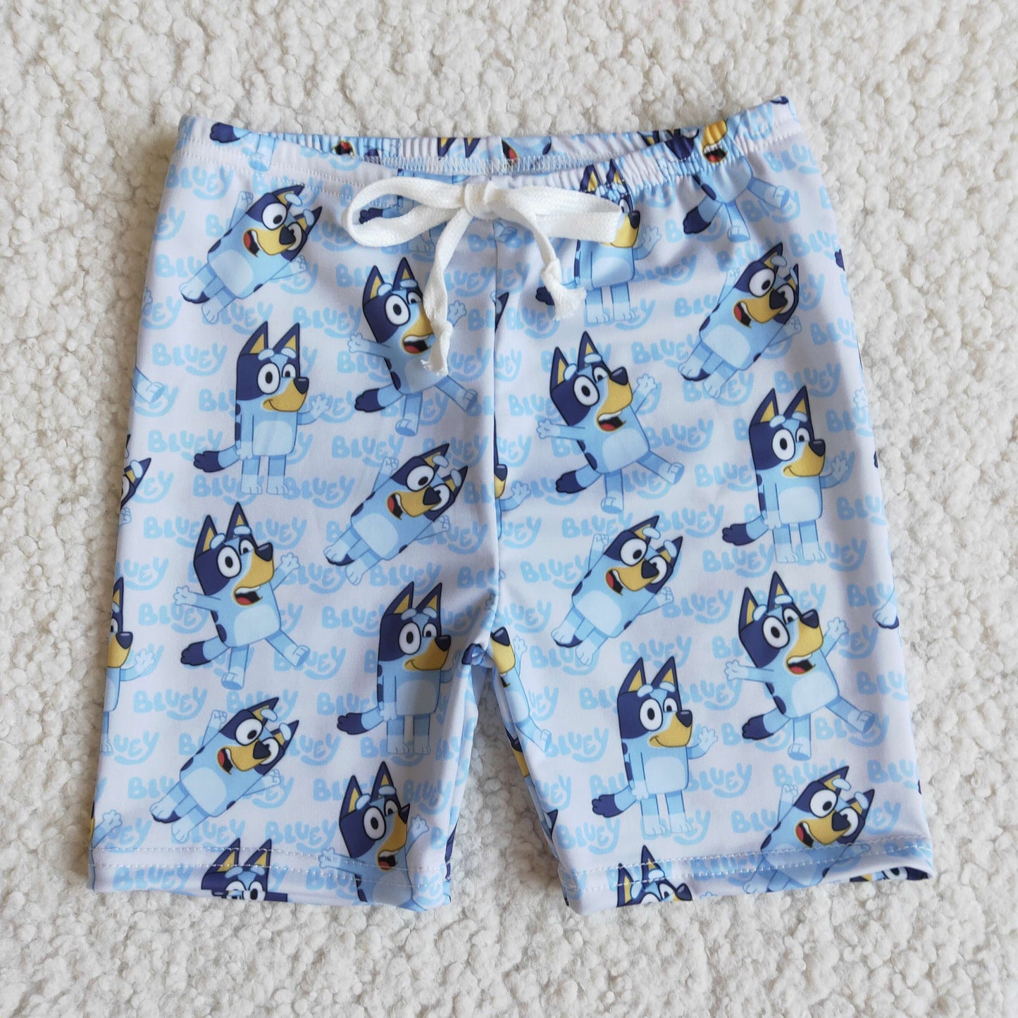 cartoon blue dogs boy shorts swimwear