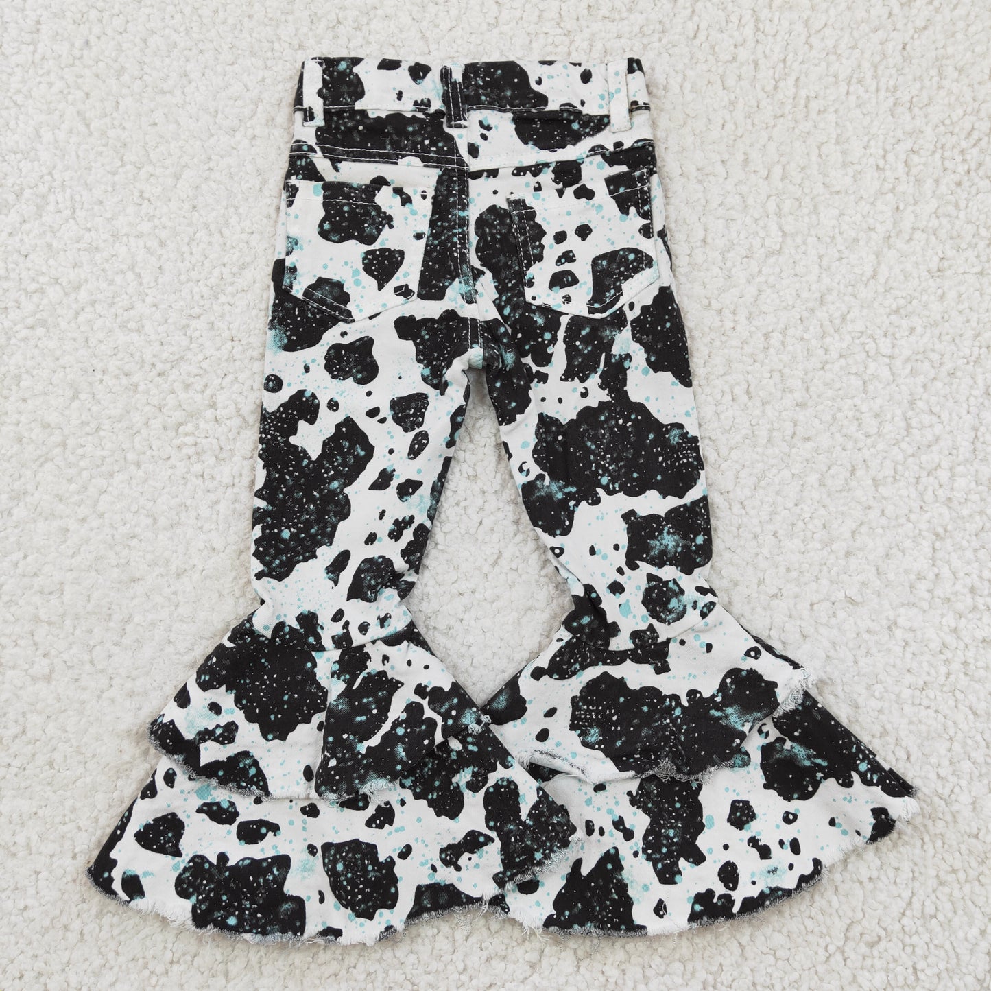 P0031 RTS cow long denim pants 1224