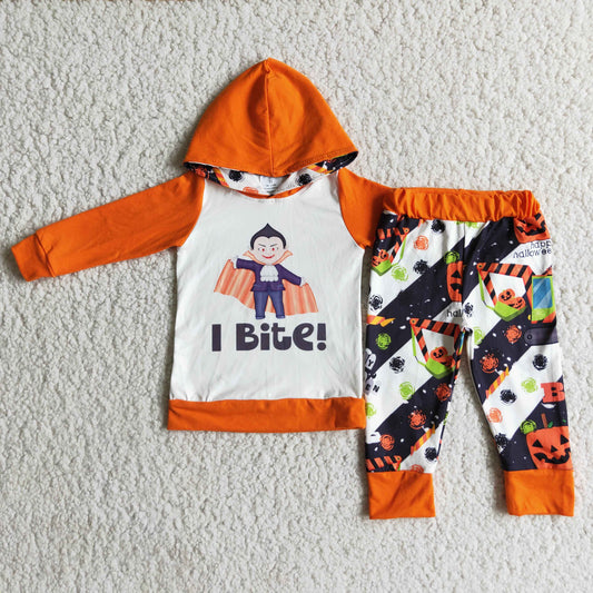 promotion RTS 6 A5-2 Halloween i Bite orange white long sleeve Hoodie outfit