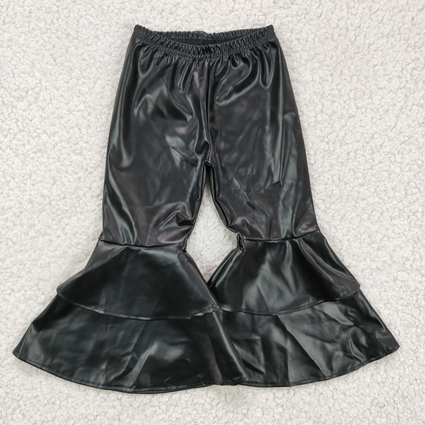 P0034 leather ruffle bell pants for girls 1027 RTS 1117