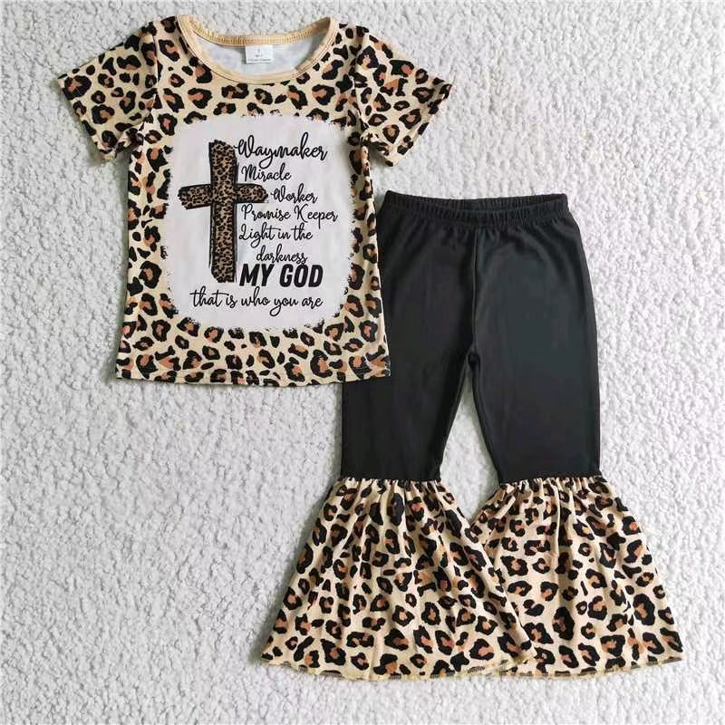 GSPO0218 leoapard my god short sleeve girl outfit 20230110 RTS