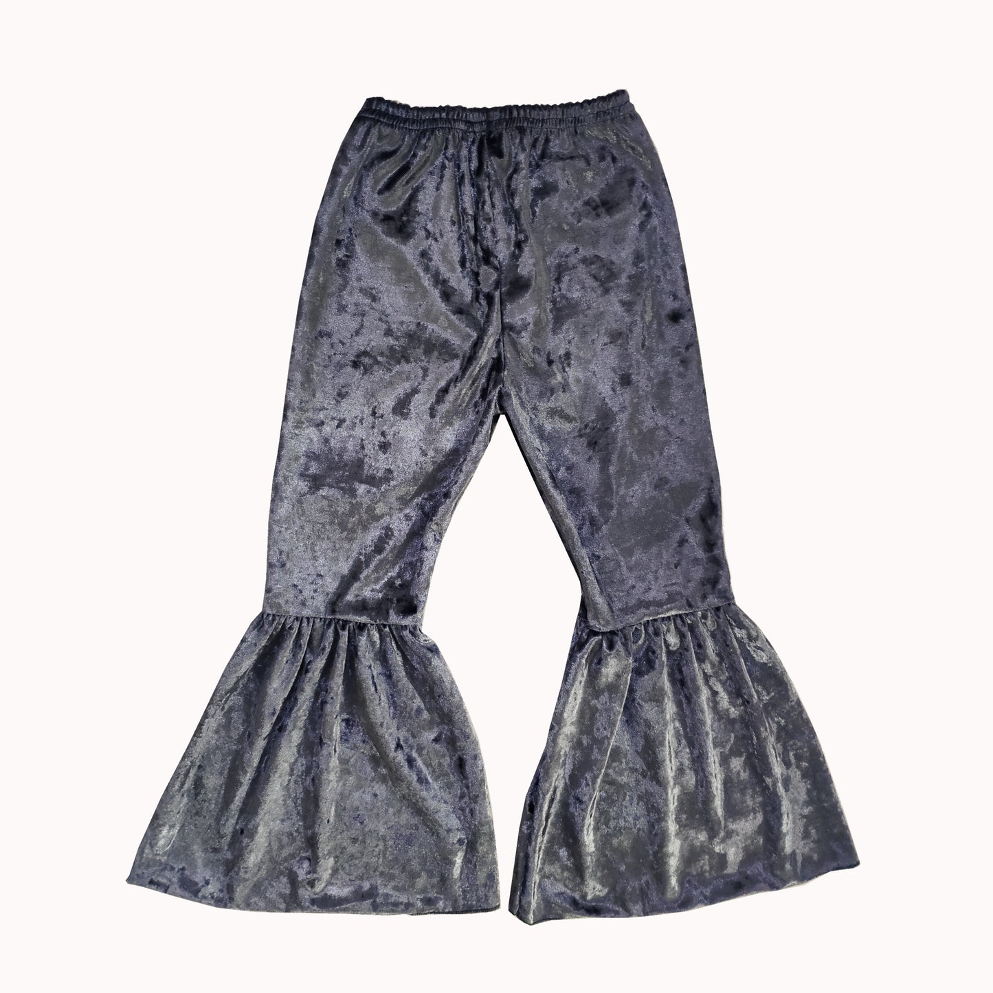 girl dark gray bell bottom velvet pants