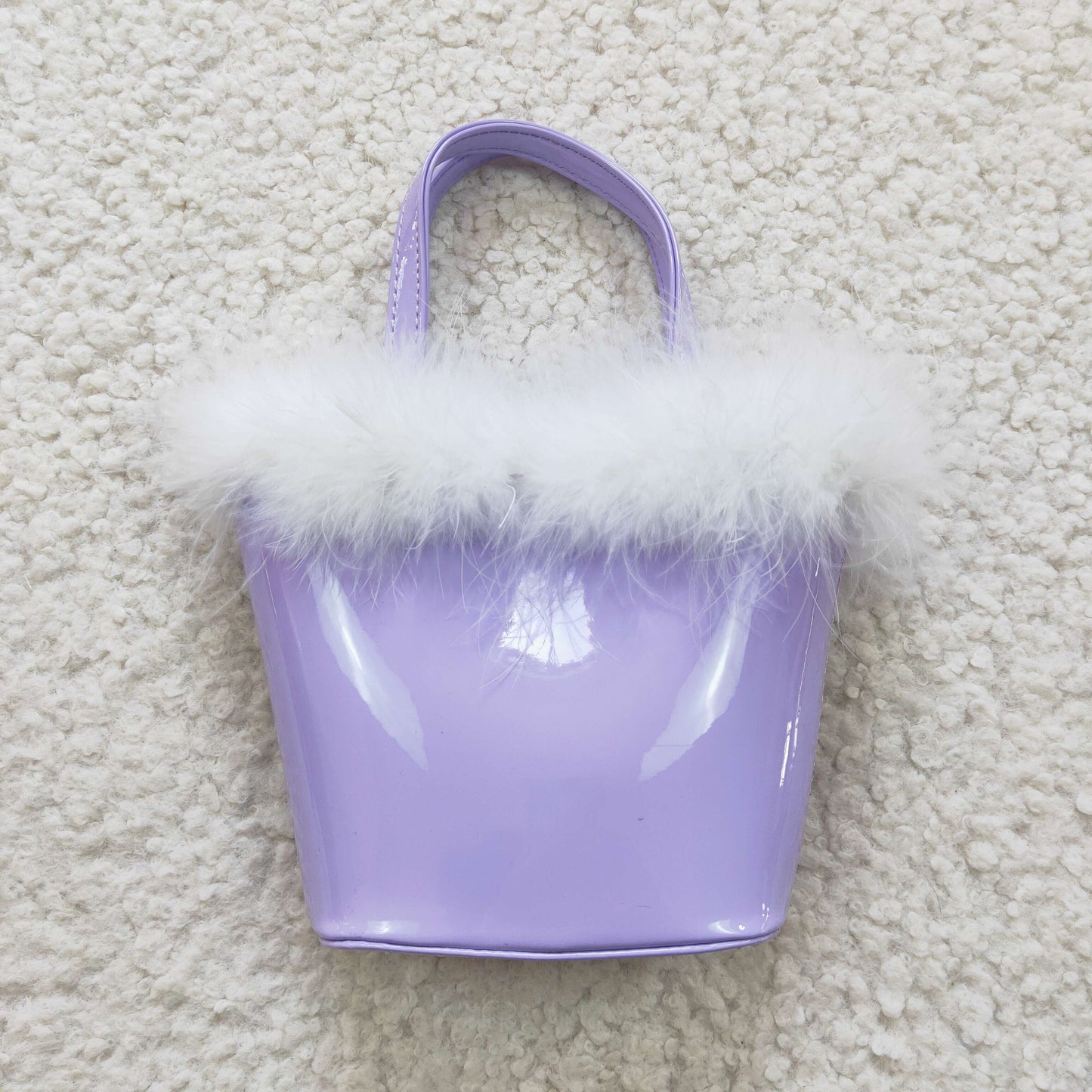 BA0032 Bag purple fur bag 6.5*5.5 inches RTS 1219