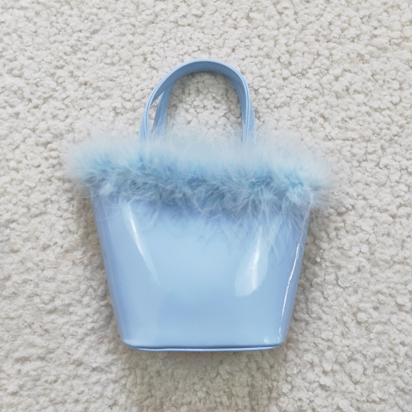 BA0033 Bag blue fur bag 6.5*5.5 inches RTS 1219