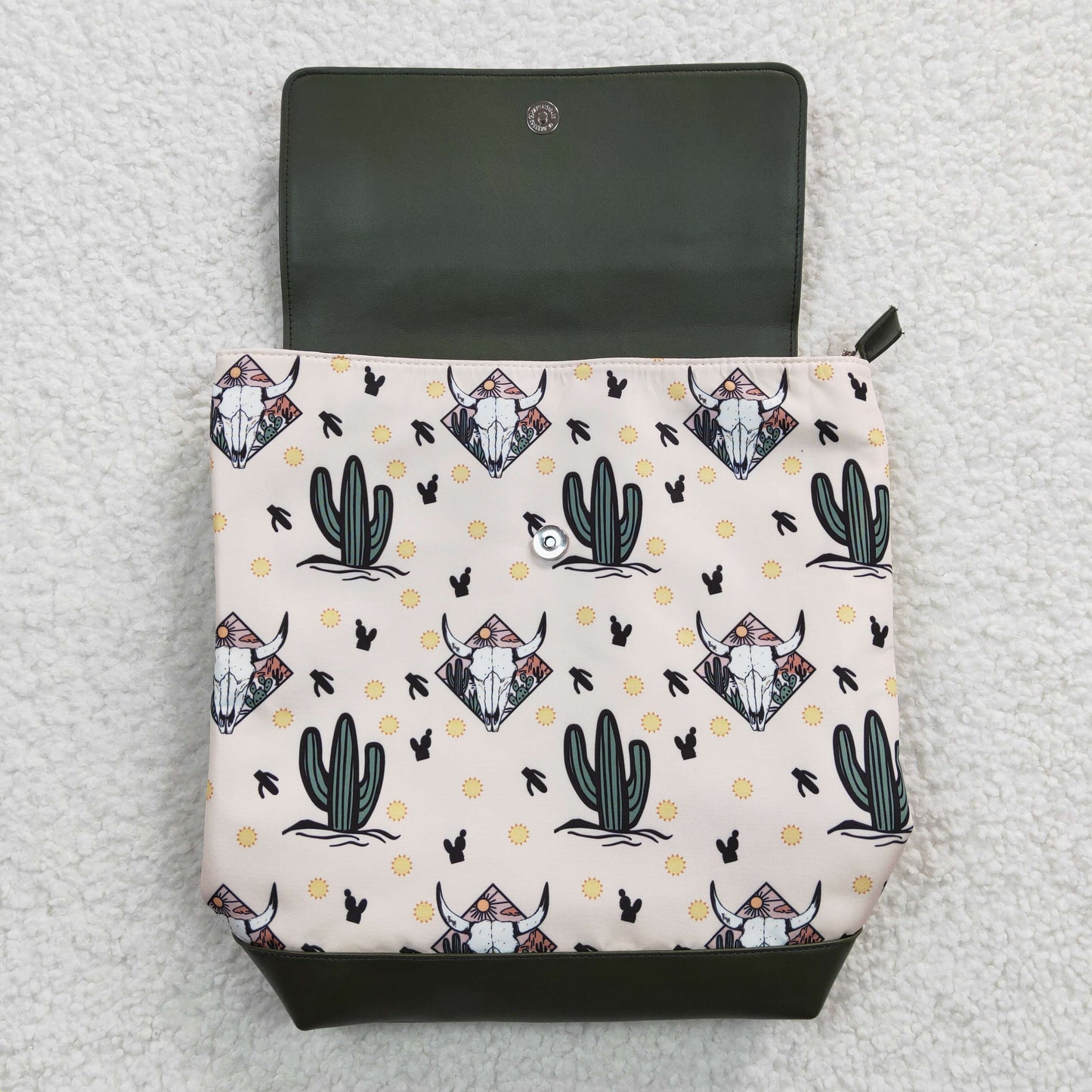BA0050 western cow floral cactus pink backpack bag 20230308 RTS inches