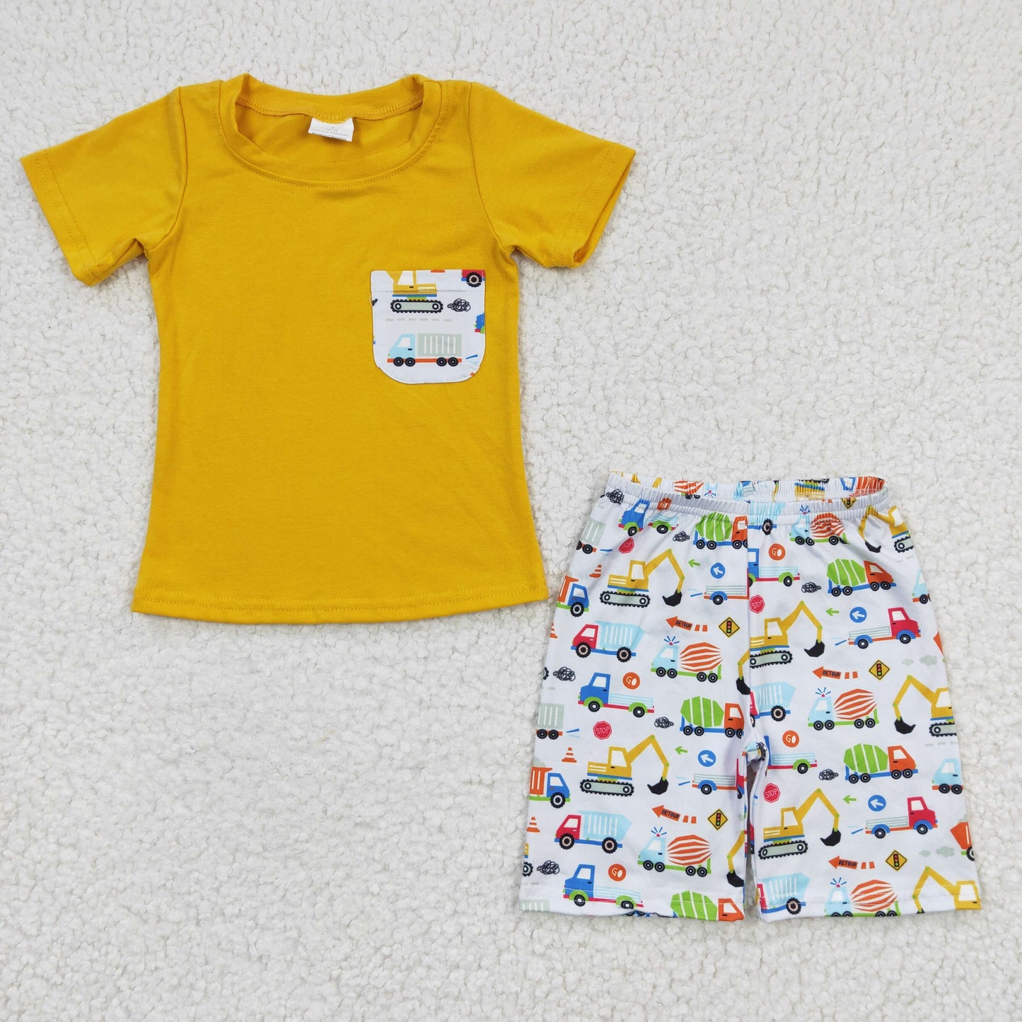 promotion RTS BSSO0122 short sleeve digger summer shorts boy outfit 20230215