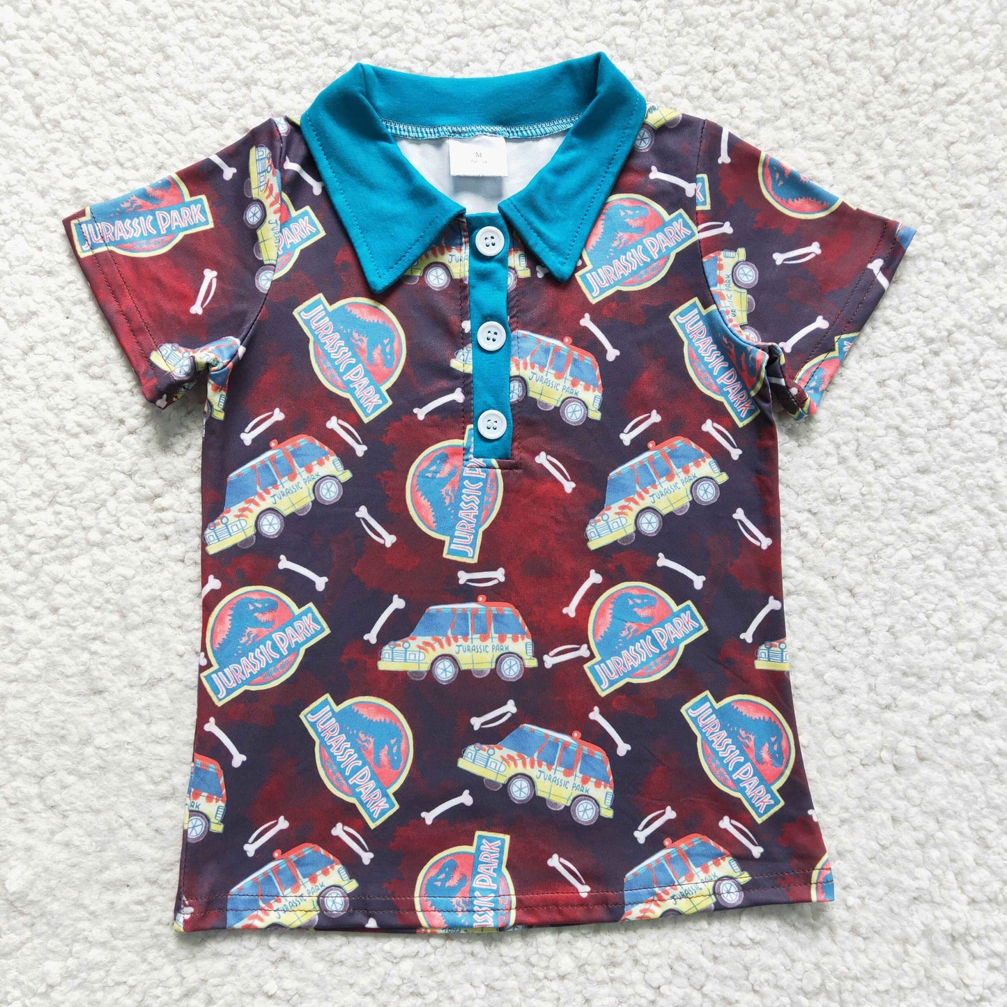 BT0136 short sleeve dinosaur park top pullover shirt RTS 1212