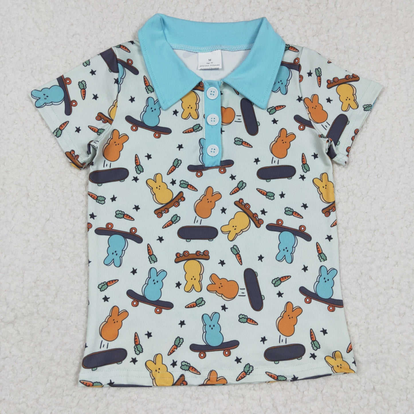 BT0170 western bunny skateboard short sleeve girl tee t-shirt top 20230228 RTS
