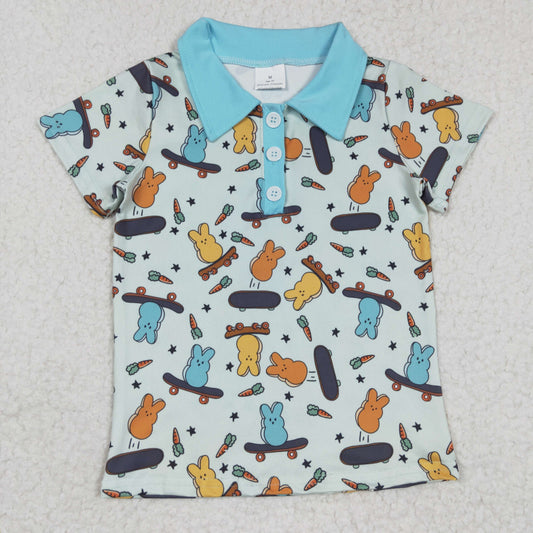 BT0170 western bunny skateboard short sleeve girl tee t-shirt top 20230228 RTS