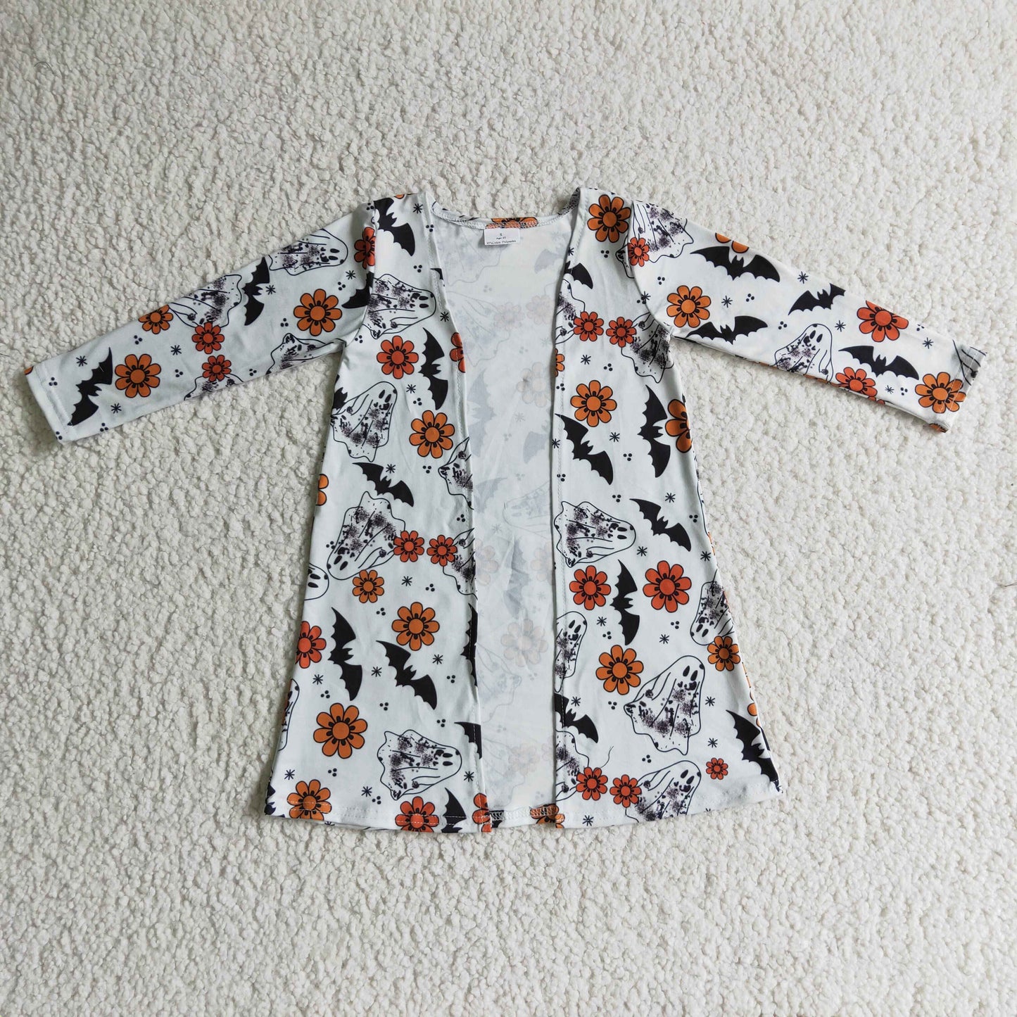 GT0042 RTS kids halloween ghost floral BOO bat cardigan 20230615