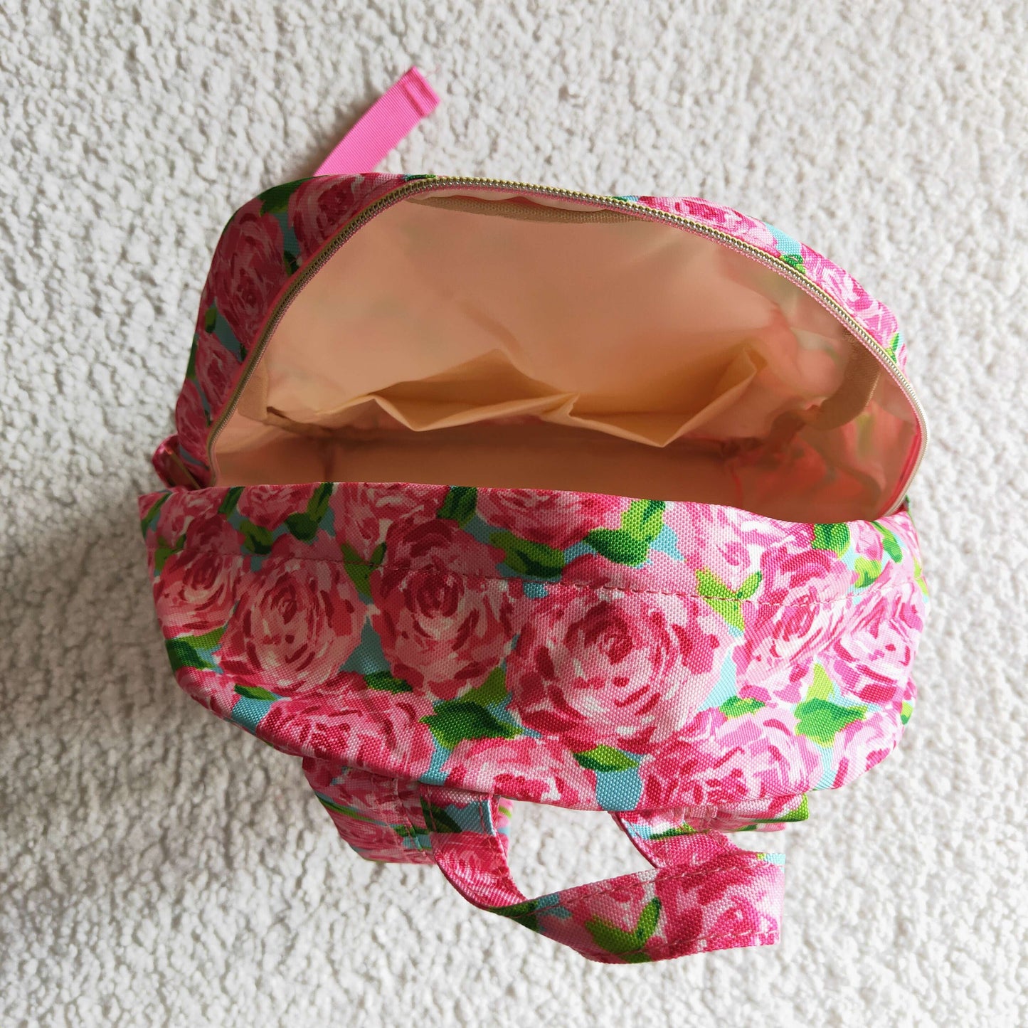 RTS 10*13.9*4inches pink ROSE floral bag 0924