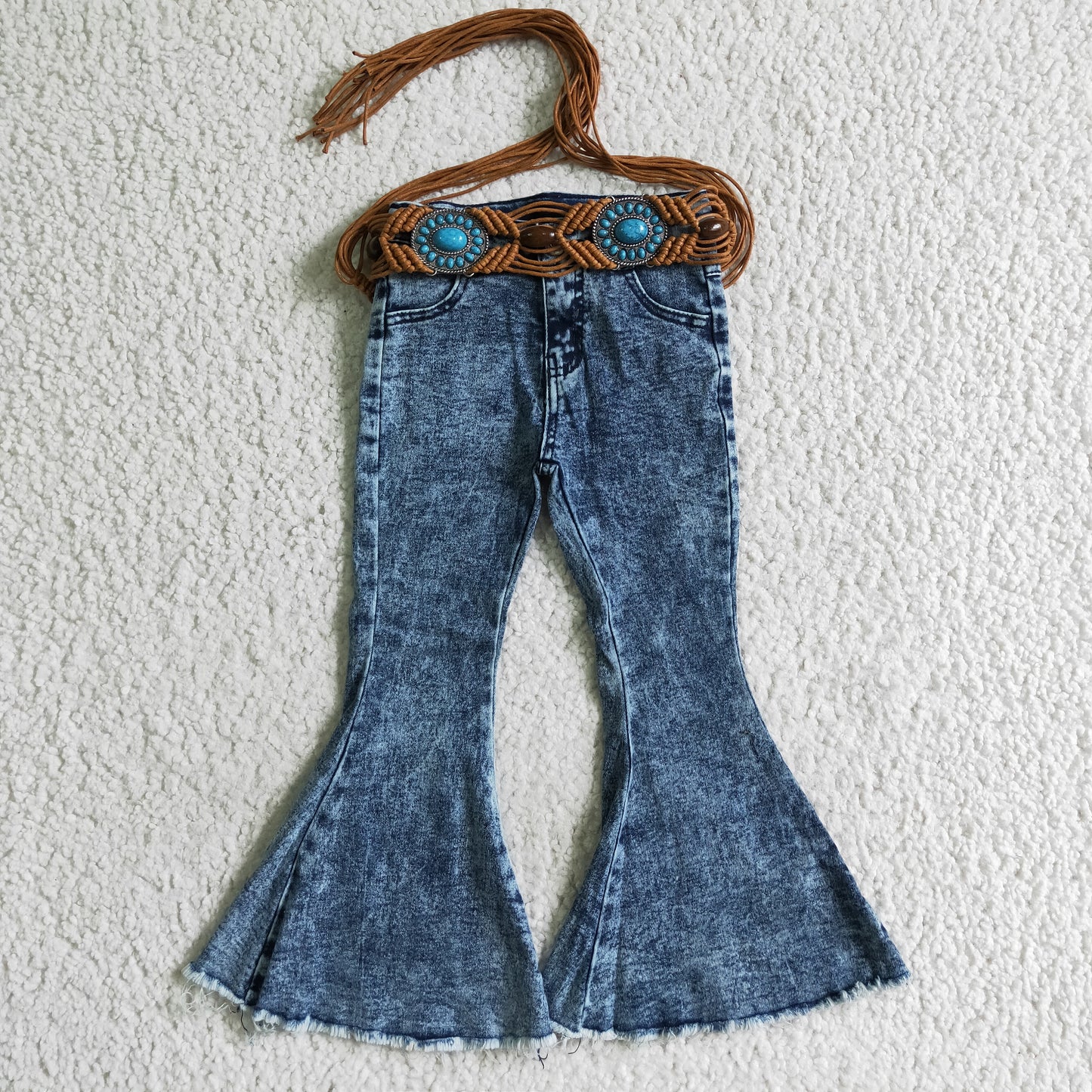 GB0001 0726 RTS waistband Gem brown tassel without jeans