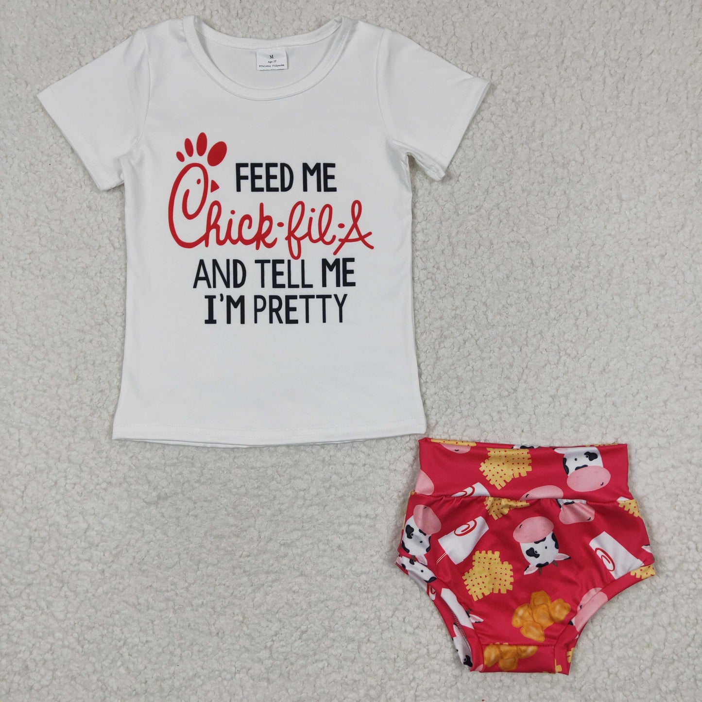 GBO0079 chick Headband hamburger leopard summer girl bummies outfit 20230419 RTS