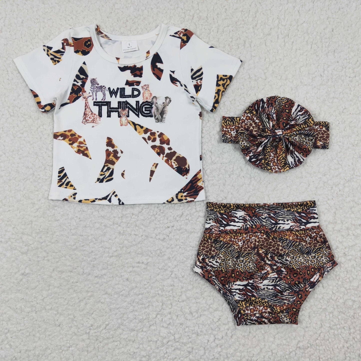 promotion  western choose headband GBO0096 wild thing animal summer girl bummies outfit 20230323 RTS