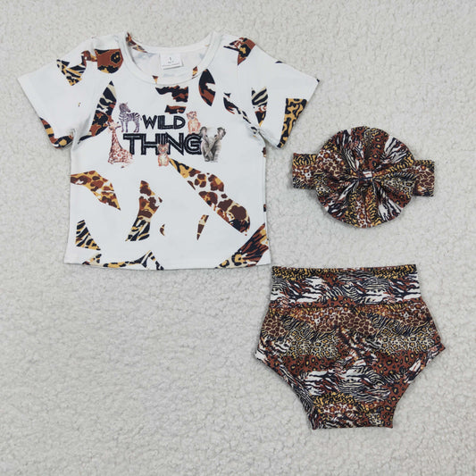 promotion  western choose headband GBO0096 wild thing animal summer girl bummies outfit 20230323 RTS