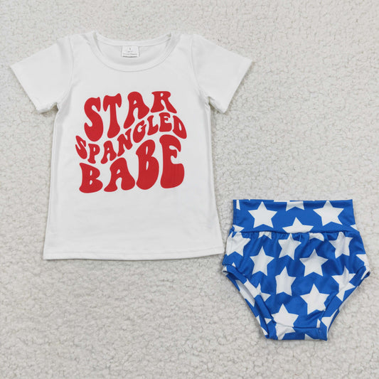 promotion  GBO0101 july 4th babe summer girl bummies outfit 20230411 RTS