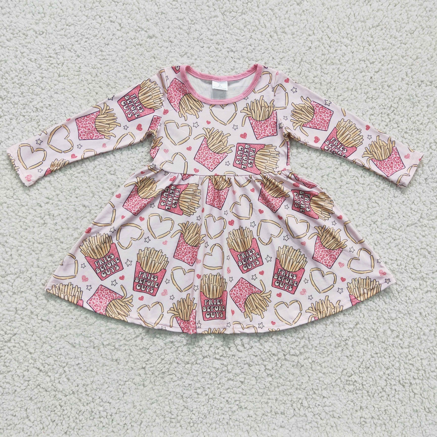 1121 RTS fires long sleeve girl dress GLD0159