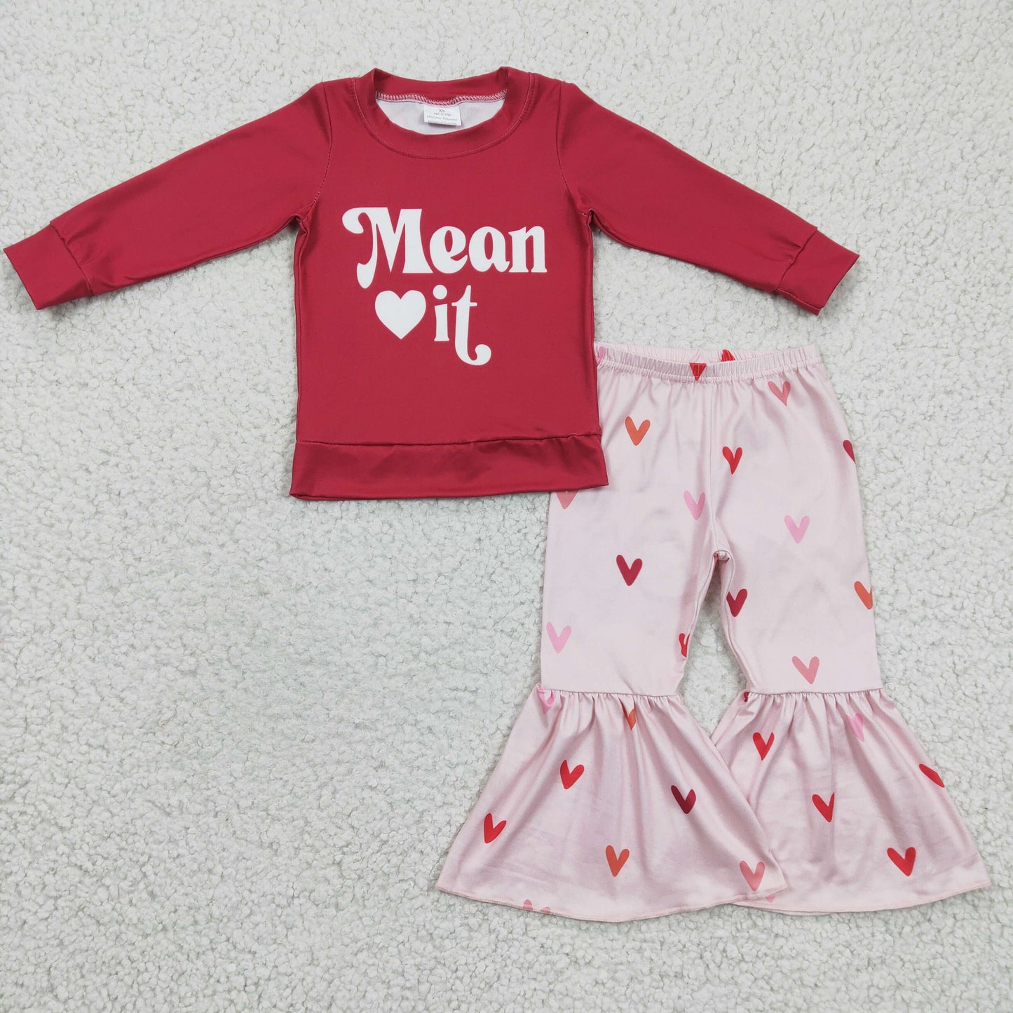 GLP0396 red long sleeve mean love it valentine girl outfit 1230