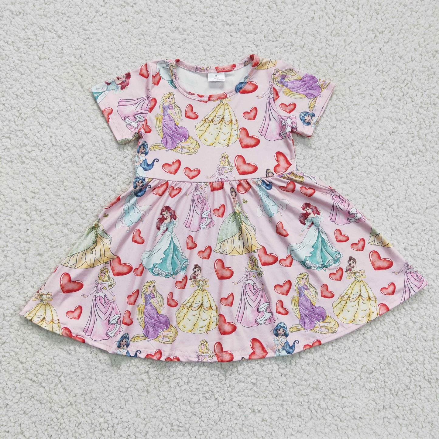 promotion GSD0169 cartoon princess short sleeve dress RTS love 20230221
