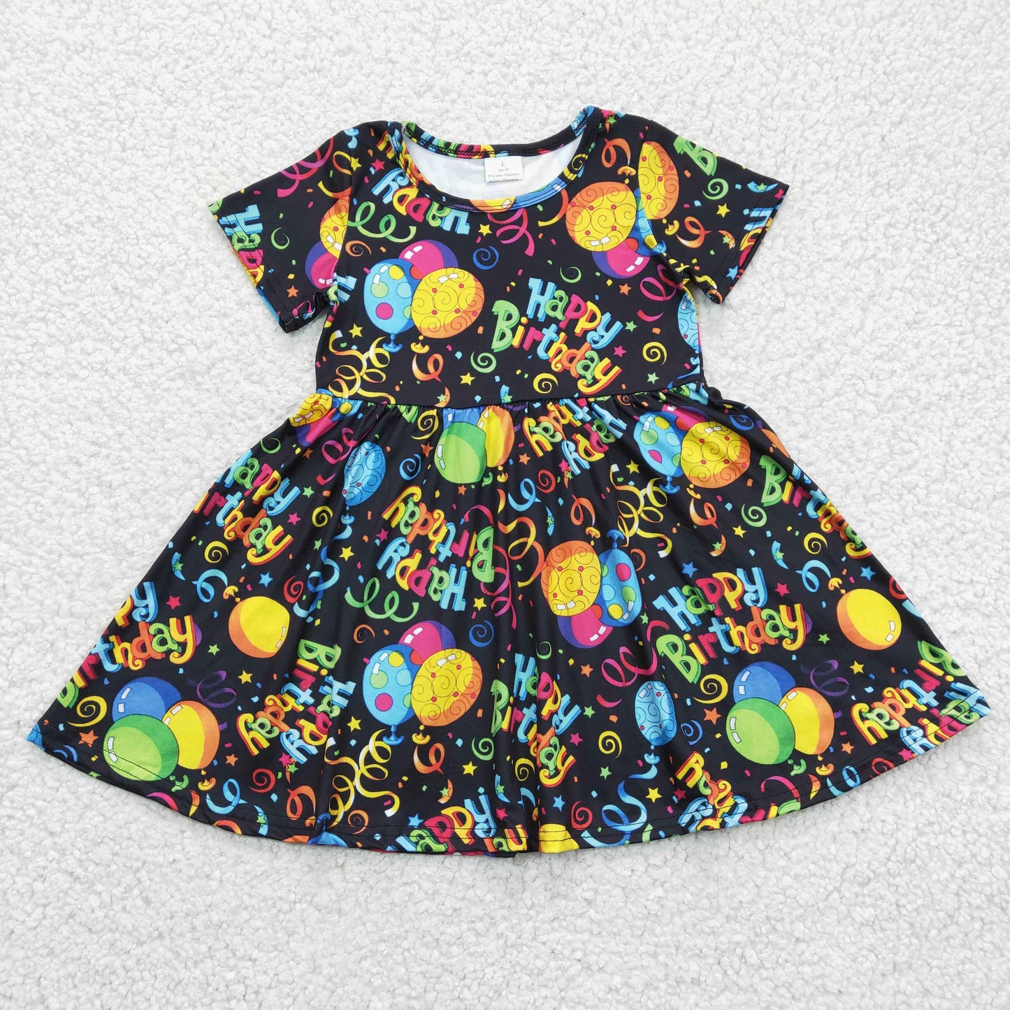 promotion GSD0182 short sleeve happy birthday girl dress RTS 202 RTS