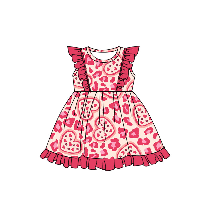 GSD0188 preorder love cookie short sleeve girl dress 1115